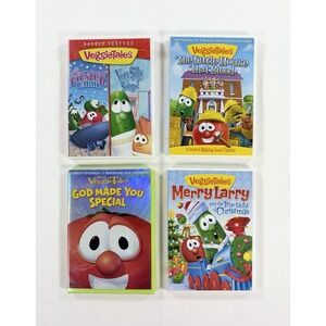 VeggieTales DVD Lot of 4: Easter Carol, Merry Larry, God Made You Special & More